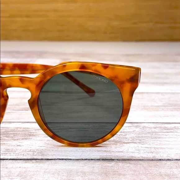 KOMONO Sunglasses Lulu tortoise cateye Women's round brown orange - Picture 3 of 14